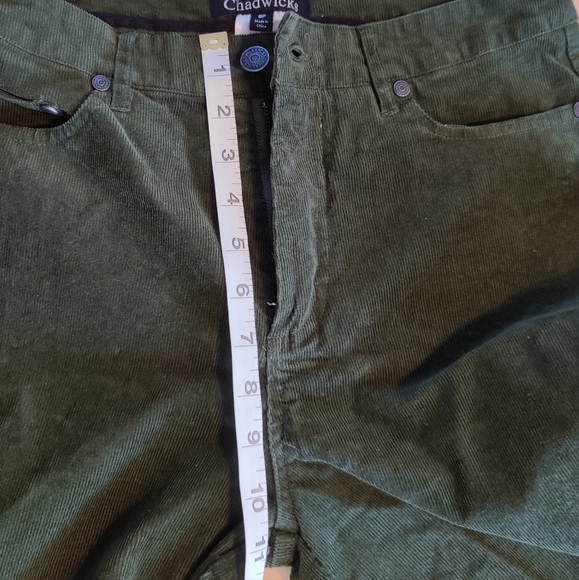 Chadwicks corduroy pants/jeans size 8P in a dark green color - Picture 3 of 11